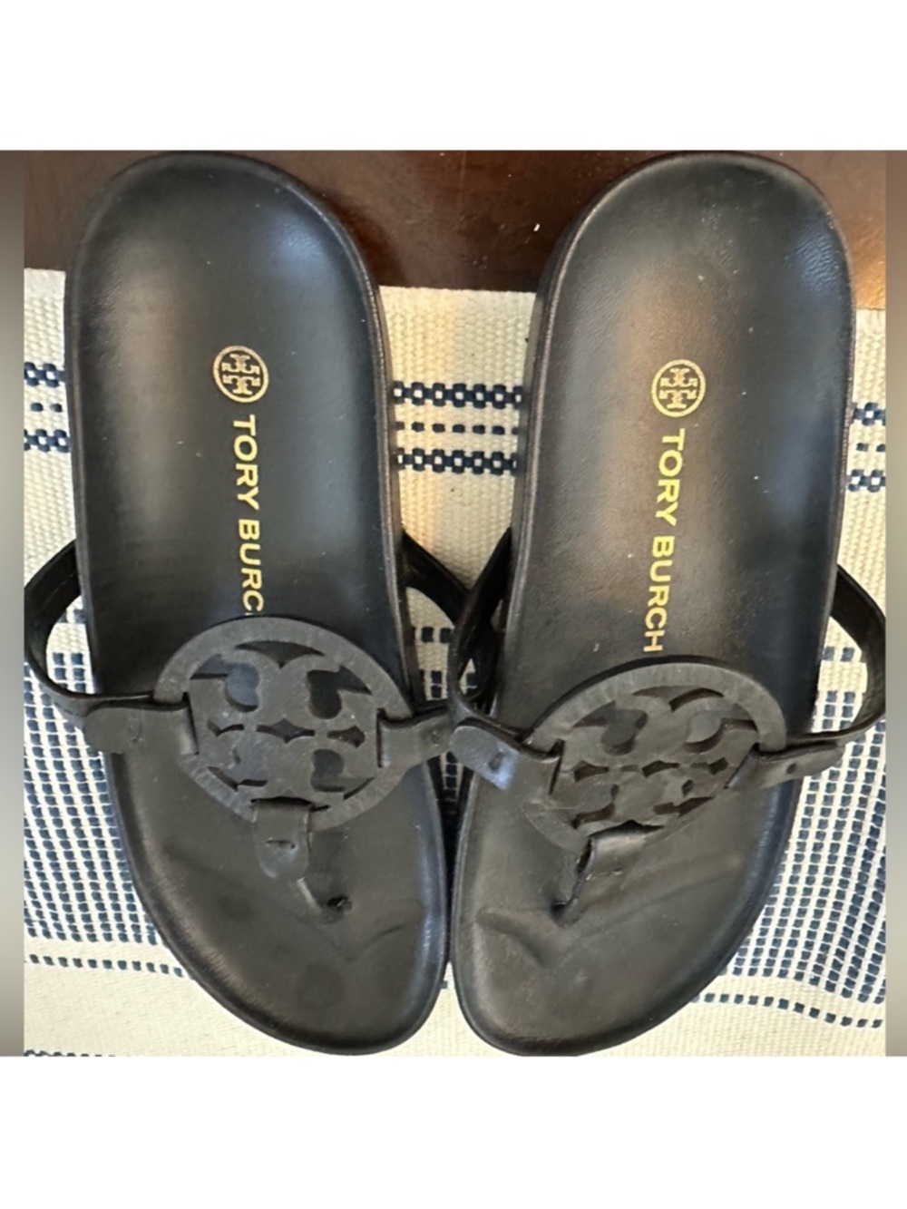 Pre-Loved Tory Burch Black Miller Cloud Sandals